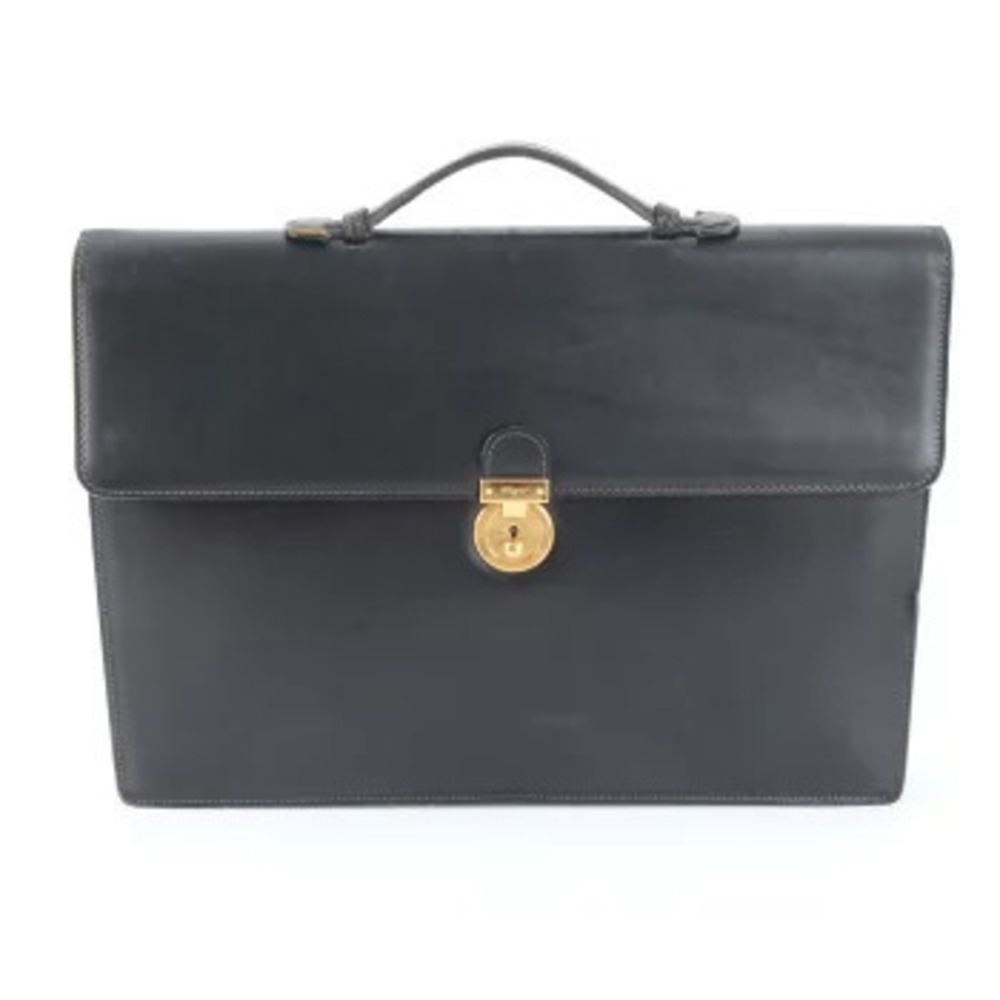 Salvatore Ferragamo leather business bag Briefcase black